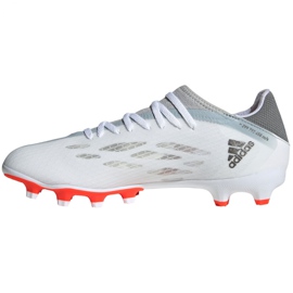 Botas de fútbol adidas X Speedflow.3 Mg M FY3270 azul, blanco, gris / plateado blanco 2