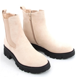 Botines Chelsea de ante beige Hege 7