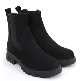 Botines Chelsea de ante negro Hege 6