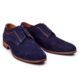Bednarek Polish Shoes Zapatos Piel Nubuck Bednarek 684 Azul Marino marrón 5