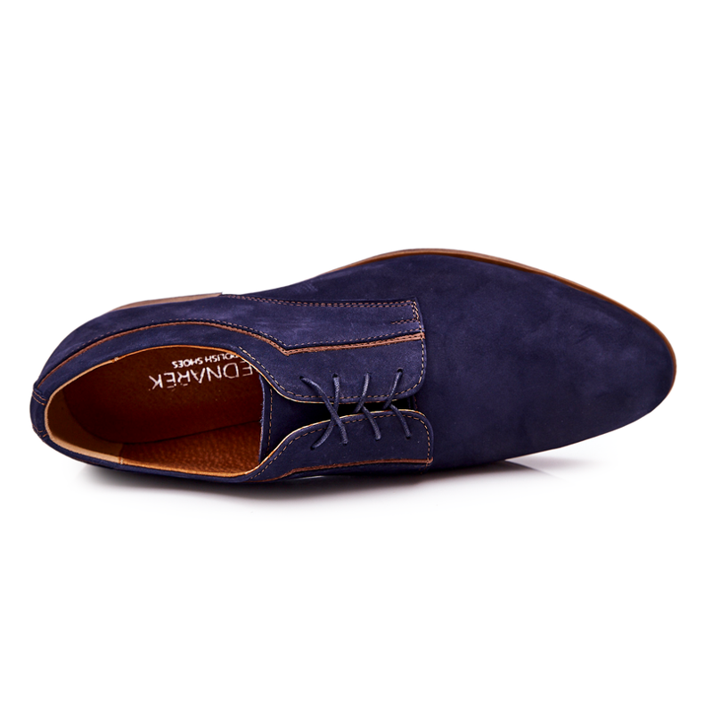 Bednarek Polish Shoes Zapatos Piel Nubuck Bednarek 684 Azul Marino marrón 1