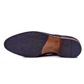 Bednarek Polish Shoes Zapatos Piel Nubuck Bednarek 684 Azul Marino marrón 2