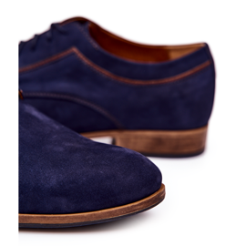 Bednarek Polish Shoes Zapatos Piel Nubuck Bednarek 684 Azul Marino marrón 3