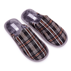 WJ1 Zapatillas de hombre a cuadros grises cálidos Whisper marrón 1