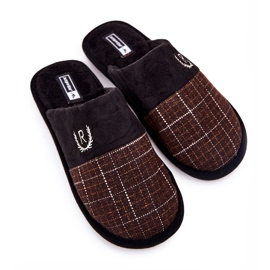 WJ1 Pantuflas Cálidas Cuadros Marrones Blase marrón 2 WJ1 Pantuflas Cálidas Cuadros Marrones Blase marrón 2