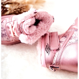 PJ2 Botas de nieve cálidas para niños Pink Shirinell rosado 1