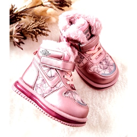 PJ2 Botas de nieve cálidas para niños Pink Shirinell rosado 4