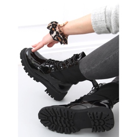 Botas militares con parte superior de calcetín Sanna Black negro 1 Botas militares con parte superior de calcetín Sanna Black negro 1