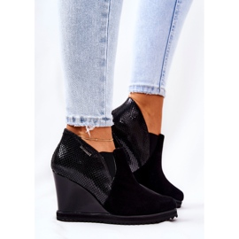 Botas Con Cuña Patrón Animal Monnari 0990-020 Negro 3