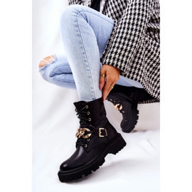 WS1 Botas Obrero Molisa Negra Con Cadena negro dorado 2 WS1 Botas Obrero Molisa Negra Con Cadena negro dorado 2