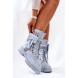 PS1 Botas caladas con el riñón Blue Rock Star azul 5