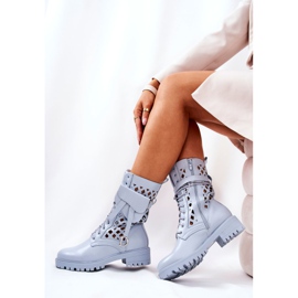 PS1 Botas caladas con el riñón Blue Rock Star azul 3
