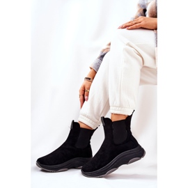 WS1 Botas negras con plataforma de ante Nicci negro 4
