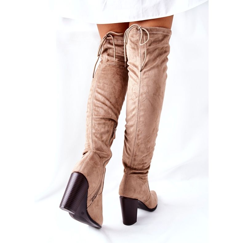 Vinceza Botas De Mujer Con Tacón Ante Beige Monleek 5 Vinceza Botas De Mujer Con Tacón Ante Beige Monleek 5