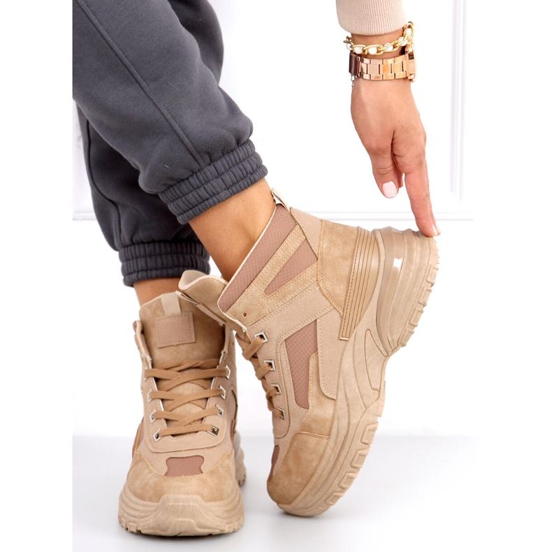 Zapatillas altas Diana Camel beige 1