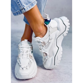 Zapatilla Berta White blanco verde 1