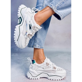 Zapatilla Berta White blanco verde 4