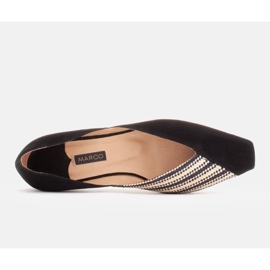 Marco Shoes Bailarinas en combinación de ante y trenzas negro 6