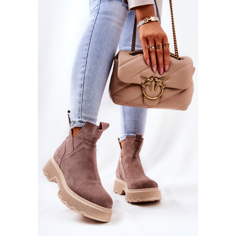 Lewski Shoes Botas de ante Workery Lewski 3104 / P Cappucino beige 2