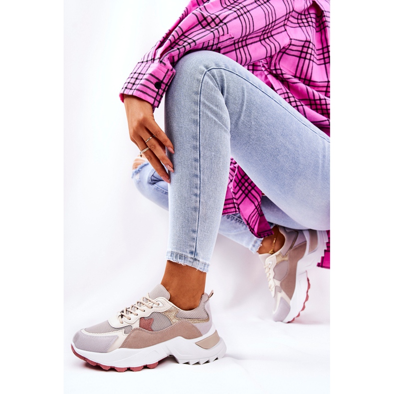 WS1 Zapatos deportivos en la plataforma beige Alessia 2