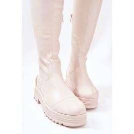 PG2 Botas Altas Con Cremallera Charmaine Beige 1