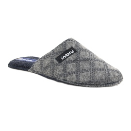 Befado Zapatos de hombre Inblu 155M009 azul gris 1
