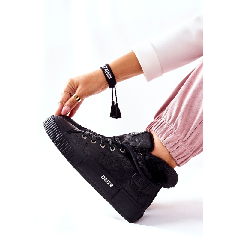 Zapatillas de mujer Big Star II274155 Black insulated negro 2
