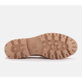 Marco Shoes Mocasines con cadena de oro sobre suela ligera beige 6