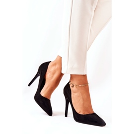 WS1 Tacones altos de ante negro Melany 3