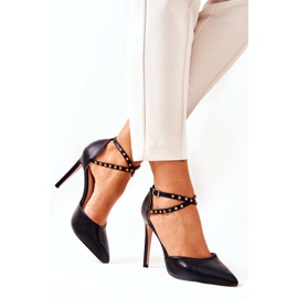 WS1 Stilettos con rayas Black jets Remmes negro 3
