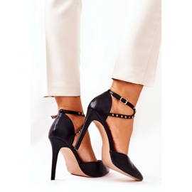 WS1 Stilettos con rayas Black jets Remmes negro 7