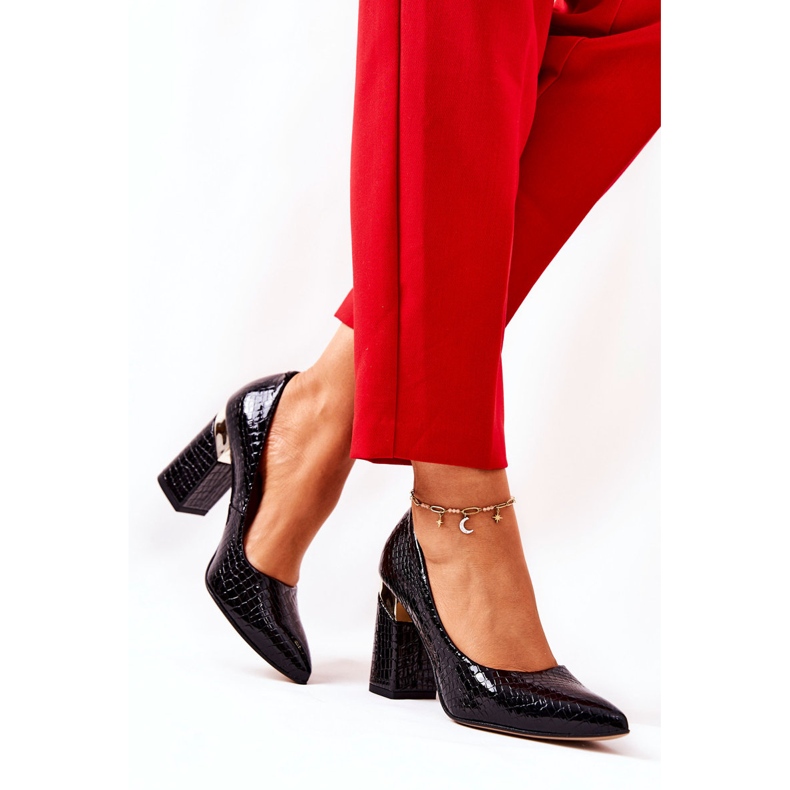 Lewski Shoes Zapatos De Salón De Piel Lewski Snake 3117 Negro 2