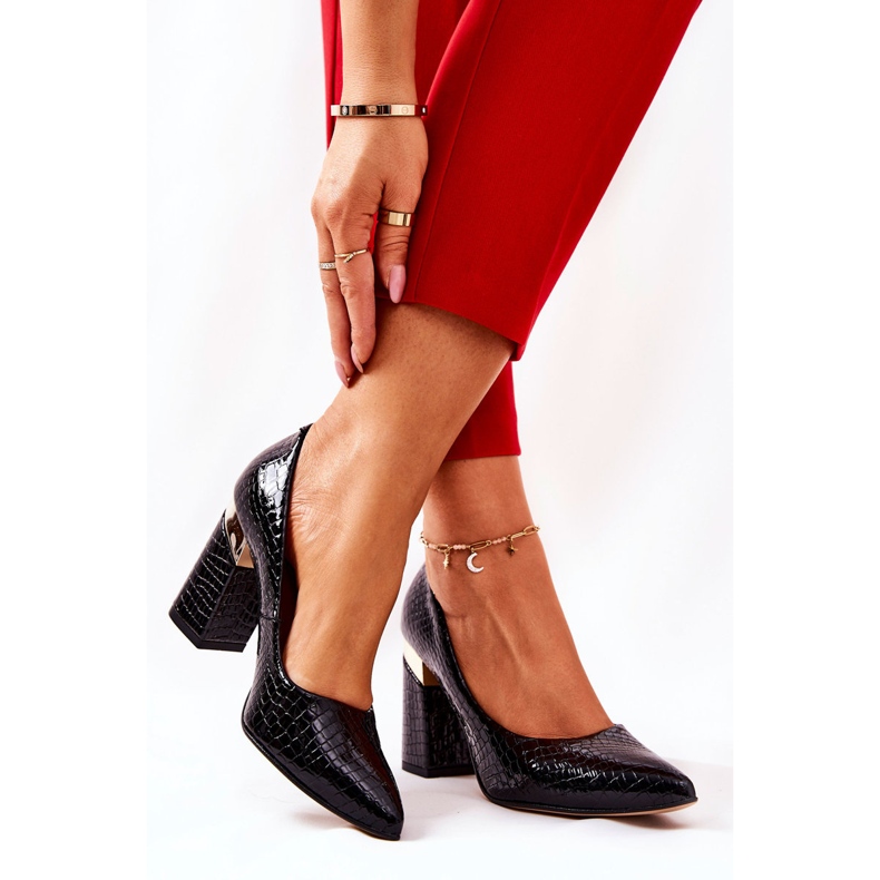 Lewski Shoes Zapatos De Salón De Piel Lewski Snake 3117 Negro 1