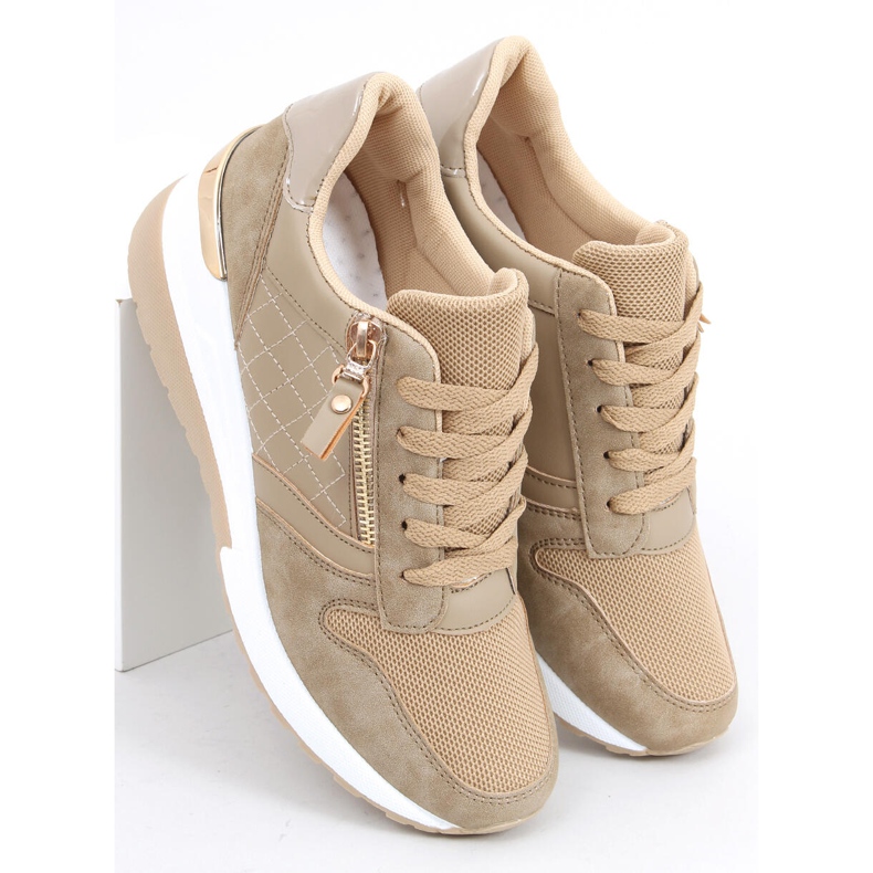 Zapatillas de cuña Karita Khaki beige 2