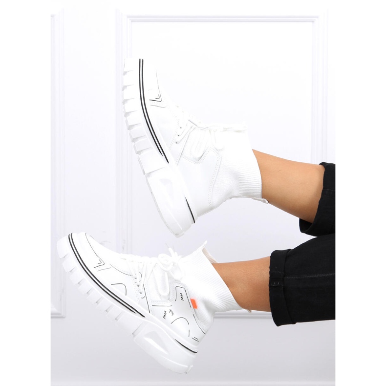 Calcetines deportivos Malin White blanco 1