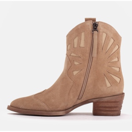 Marco Shoes Bota cowboy ante natural beige 3