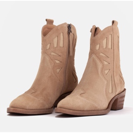 Marco Shoes Bota cowboy ante natural beige 4