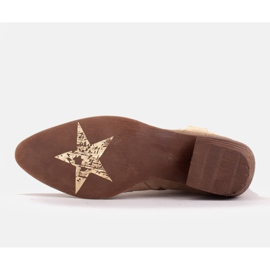 Marco Shoes Bota cowboy ante natural beige 5