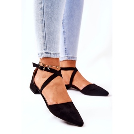 WS1 Zapatos De Tacón Bajo Negro Giovanna 1