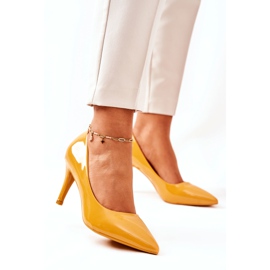 WS1 Salón Clásico Lacado Stilettos Amarillo Elinne 1