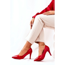 WS1 Salón Clásico Lacado Stilettos Rojo Elinne 1