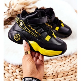 PJ2 Botas de nieve cálidas negras para niños Herry negro amarillo 1 PJ2 Botas de nieve cálidas negras para niños Herry negro amarillo 1