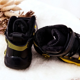 PJ2 Botas de nieve cálidas negras para niños Herry negro amarillo 2 PJ2 Botas de nieve cálidas negras para niños Herry negro amarillo 2