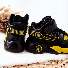 PJ2 Botas de nieve cálidas negras para niños Herry negro amarillo 3