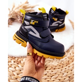 PJ2 Botas de Abrigo Infantil con Velcro Azul Marino Fruzio 5