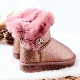 Botas de nieve cálidas con piel rosa Bessie 2