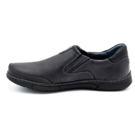 Polbut Zapatos sin cordones para hombre J51 gris negro 1
