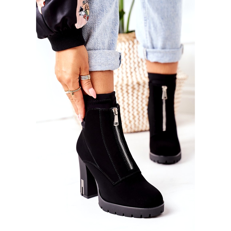 PS1 Botas negras cálidas en un talón Wonder Woman negro 3 PS1 Botas negras cálidas en un talón Wonder Woman negro 3