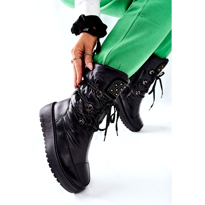 S.Barski Botas de nieve cálidas negras para mujer Chardonnay negro 4 S.Barski Botas de nieve cálidas negras para mujer Chardonnay negro 4