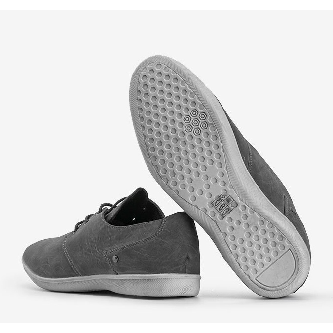 Zapatos de hombre gris 12M-274 marrón 1